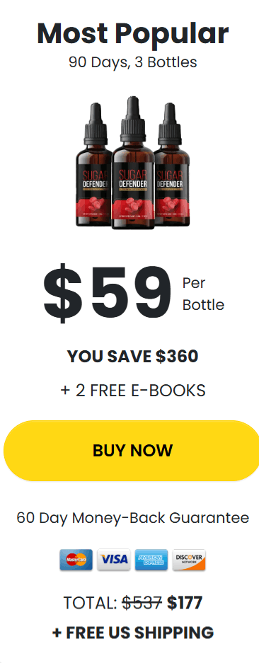 Sugar Defender price 3 bottle